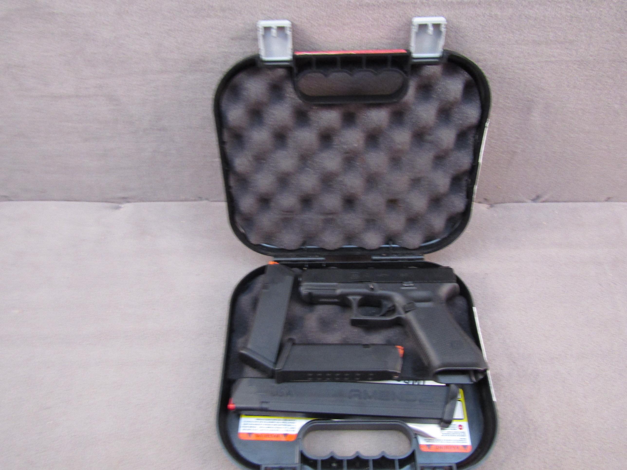 handgun: GLOCK Model 45, Semi-Auto Pistol, 9mm, 17 shot, 2.75" barrel, S#BLDU101