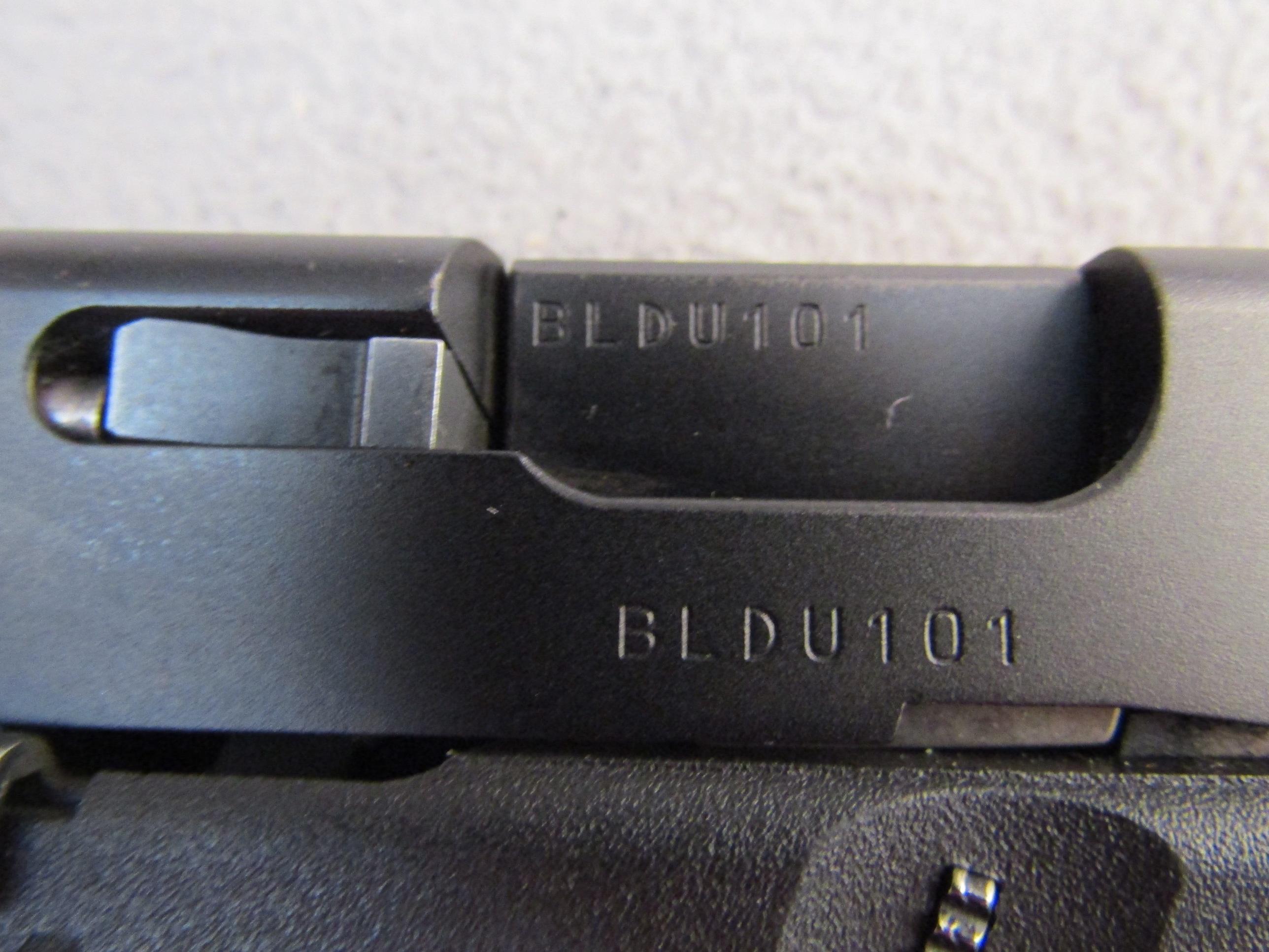 handgun: GLOCK Model 45, Semi-Auto Pistol, 9mm, 17 shot, 2.75" barrel, S#BLDU101