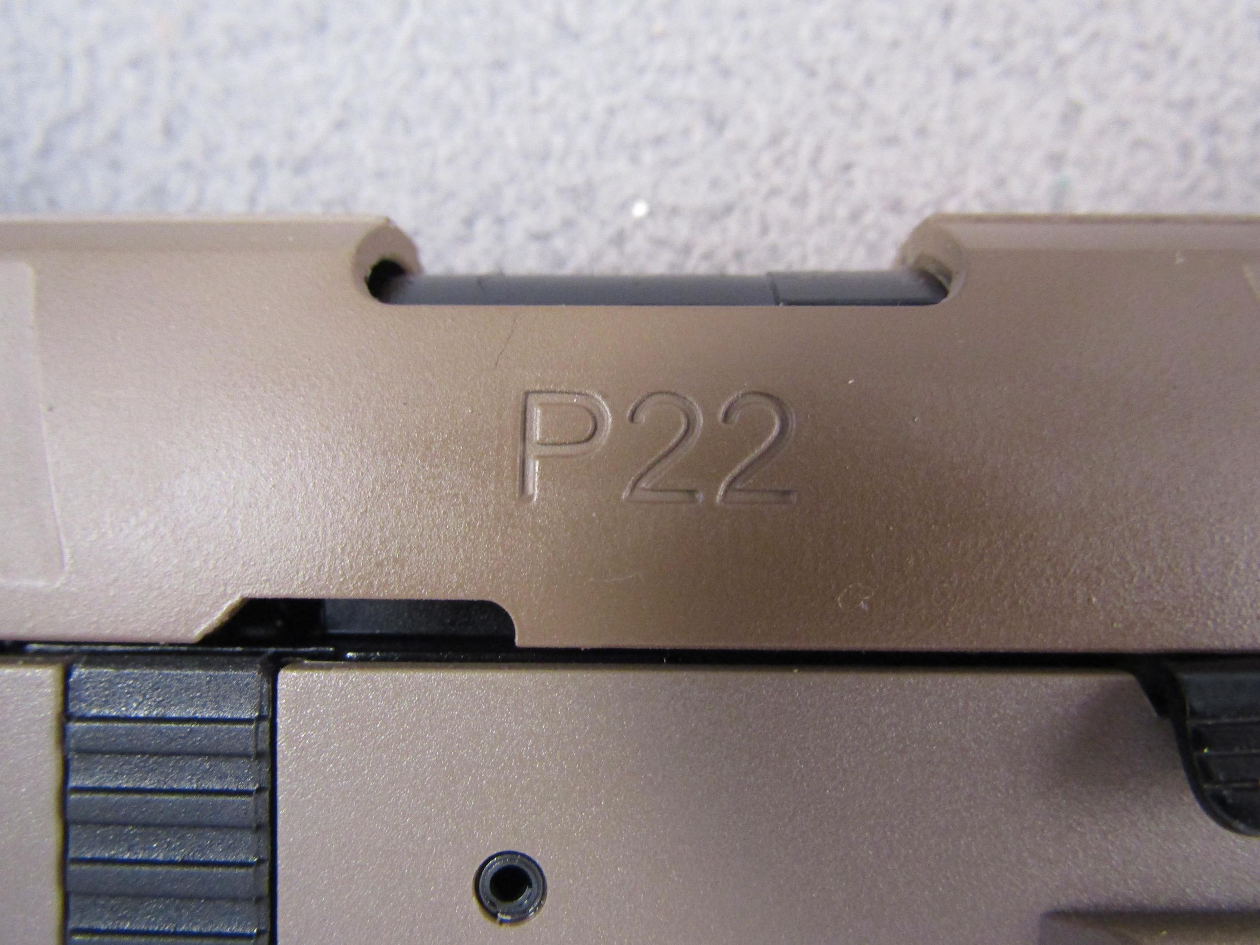 handgun: WALTHER Model P22Q, Semi-Auto Pistol, .2, 10 shot, 3.5" barrel, S#WA396846