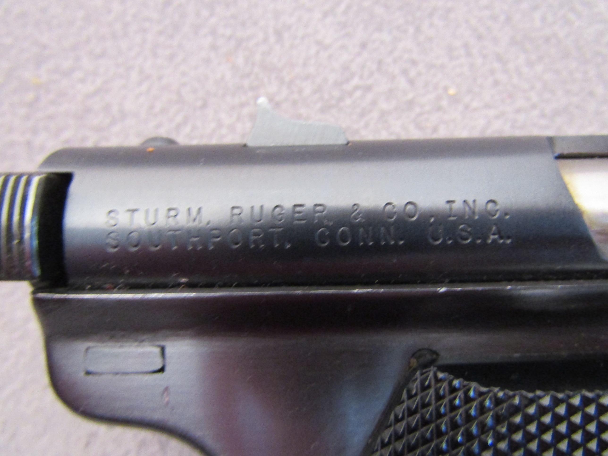 handgun: RUGER Model Mark I, Semi-Auto Pistol, .22LR, 10 shot, 6" barrel, S#11-64580