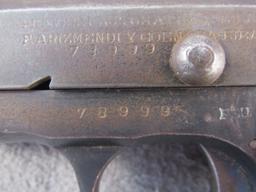 handgun: RUBY Model Hibar, Semi-Auto Pistol, .32, 8 shot, 3.25" barrel, S#78899
