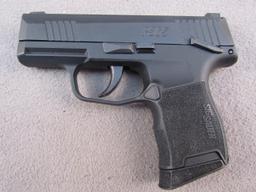 handgun: SIG SAUER Model P365, Semi-Auto Pistol, 9mm, 10 shot, 3" barrel, S#66B286395