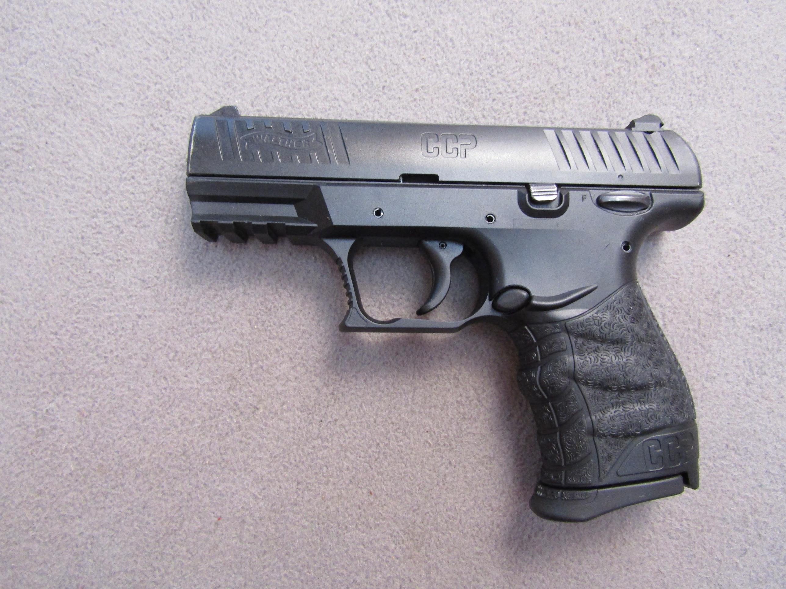 handgun: WALTHER Model CCP, Semi-Auto Pistol, 9mm, 8 shot, 3.5" barrel, S#WK073075
