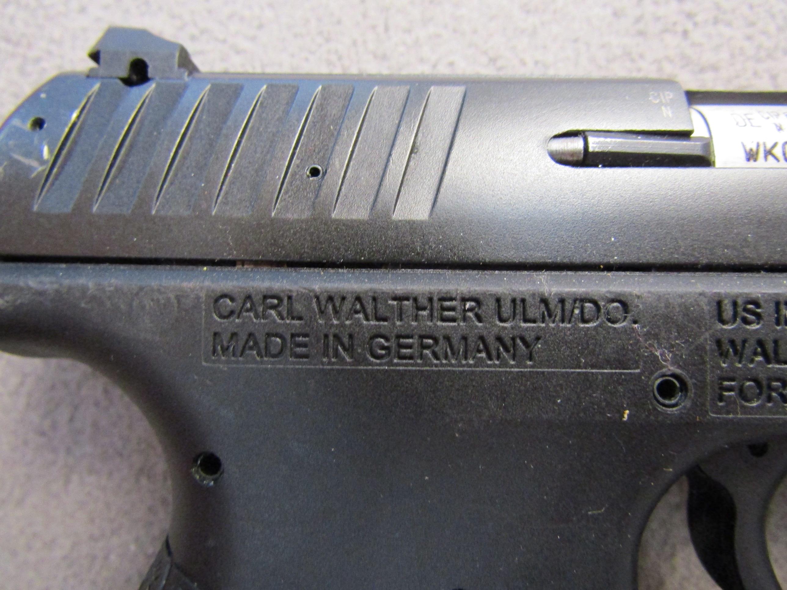 handgun: WALTHER Model CCP, Semi-Auto Pistol, 9mm, 8 shot, 3.5" barrel, S#WK073075