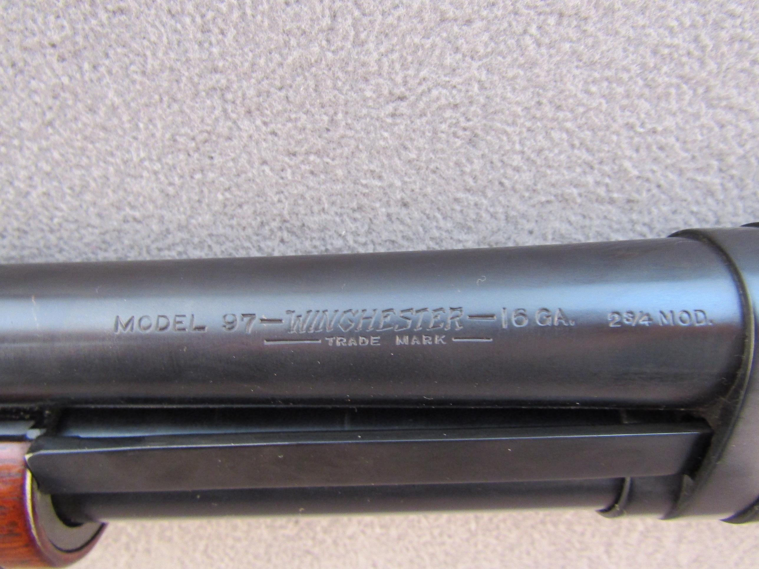 WINCHESTER Model 97, Pump-Action Shotgun, 16g, S#E868650