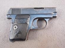 handgun: COLT Model 1908 Vest Pocket, Semi-Auto Pistol, .25cal, 6 shot, 2" barrel, S#312608