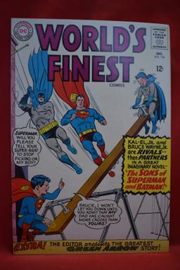 WORLDS FINEST #154 | KEY 1ST APP OF SUPER SONS!  | NICE WHITE CURT SWAN COVER - 1965