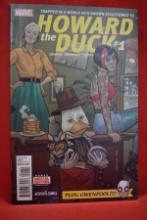 HOWARD THE DUCK #1 | KEY 1ST FULL APP OF GWENPOOL! | 1ST WOLVERTEENY, 1ST SHOCKET RACCOON