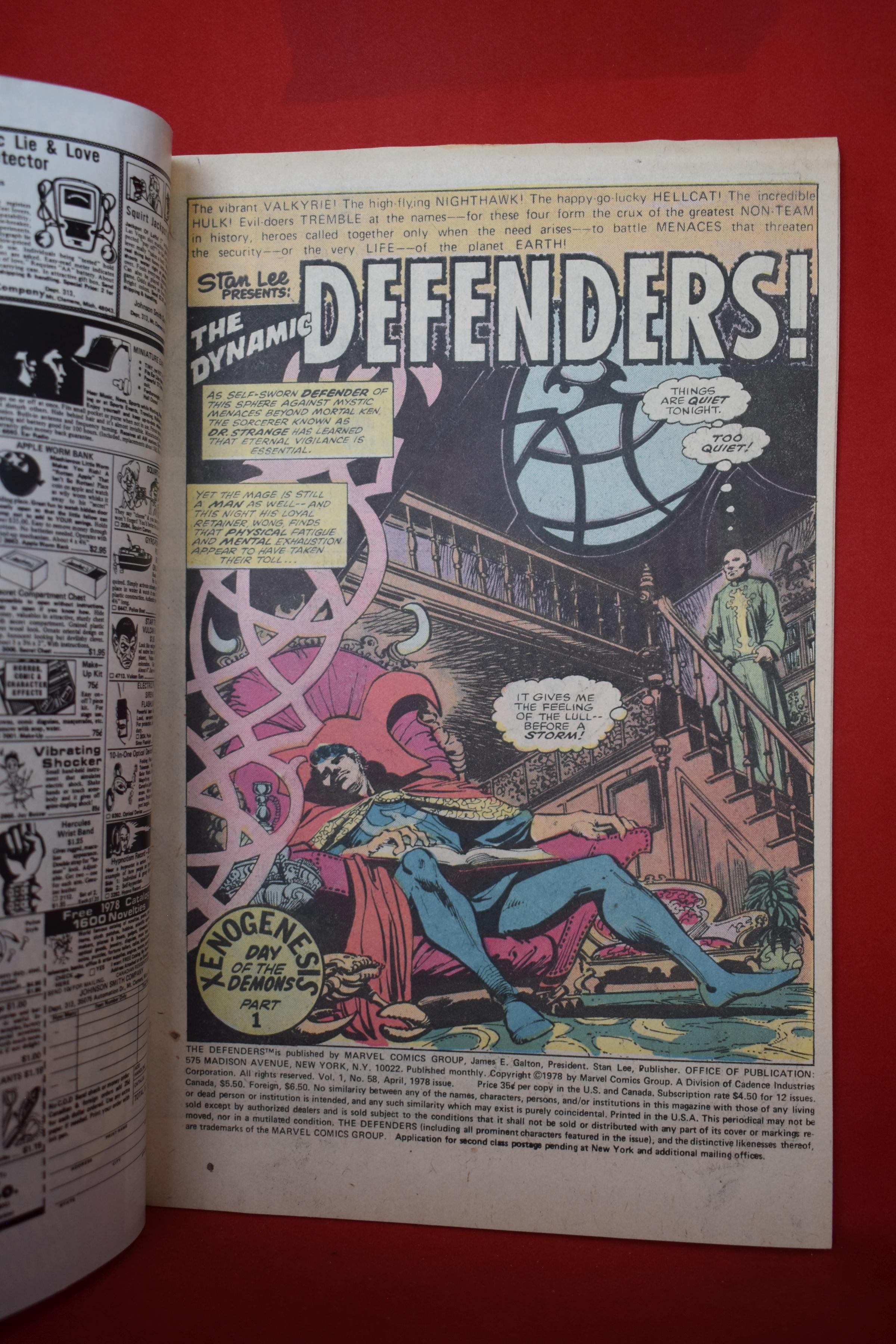 DEFENDERS #58 | DAY OF THE DEMONS - PART 1 | ED HANNIGAN - 1978
