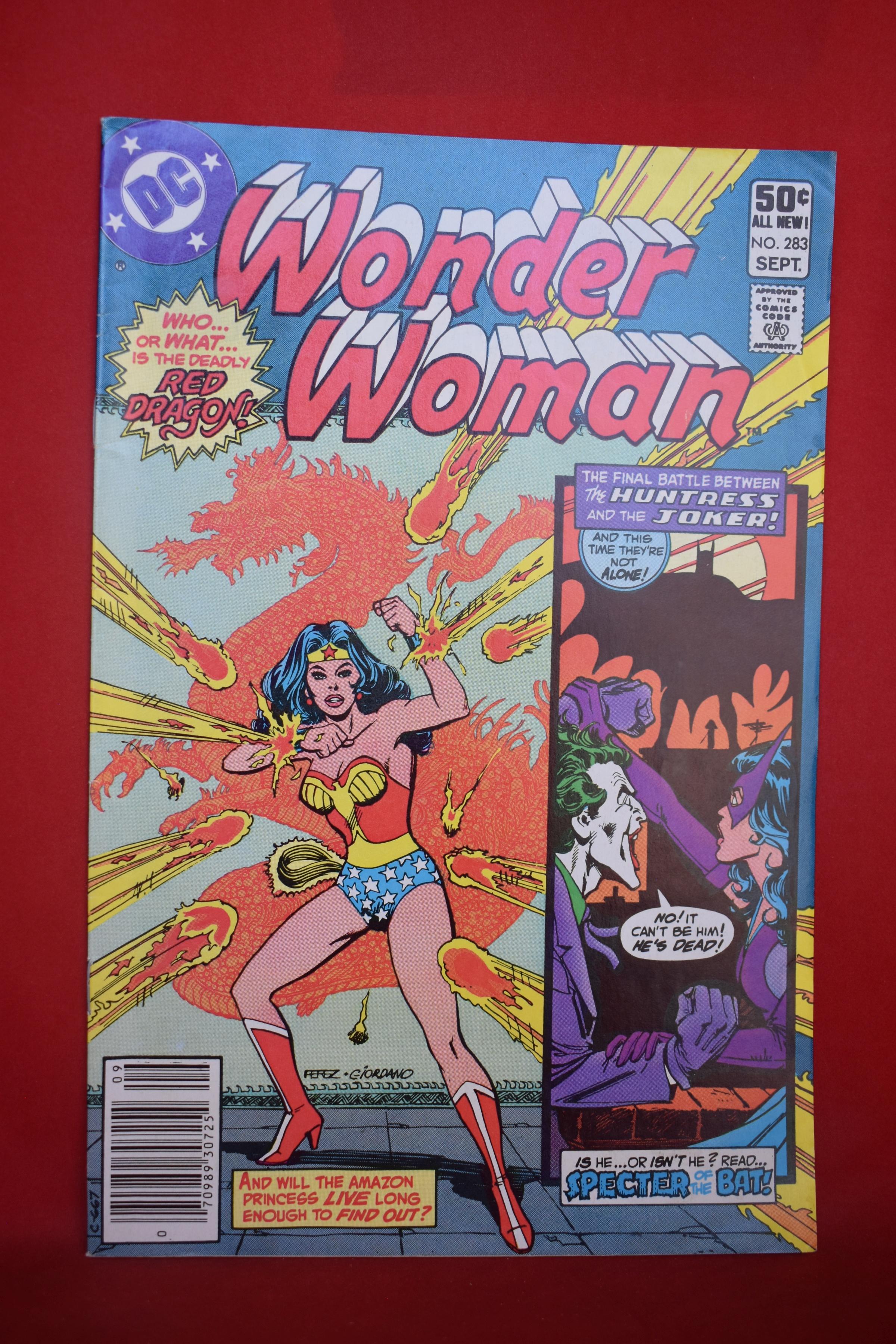 WONDER WOMAN #283 | RED DRAGON, JOKER, HUNTRESS! | GEORGE PEREZ - 1981