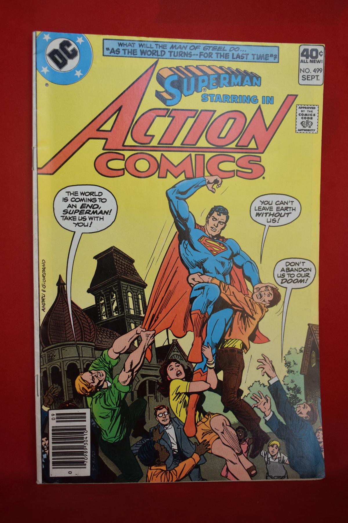 ACTION COMICS #499 | AS THE WORLD TURNS FOR THE LAST TIME! | ROSS ANDRU - 1979