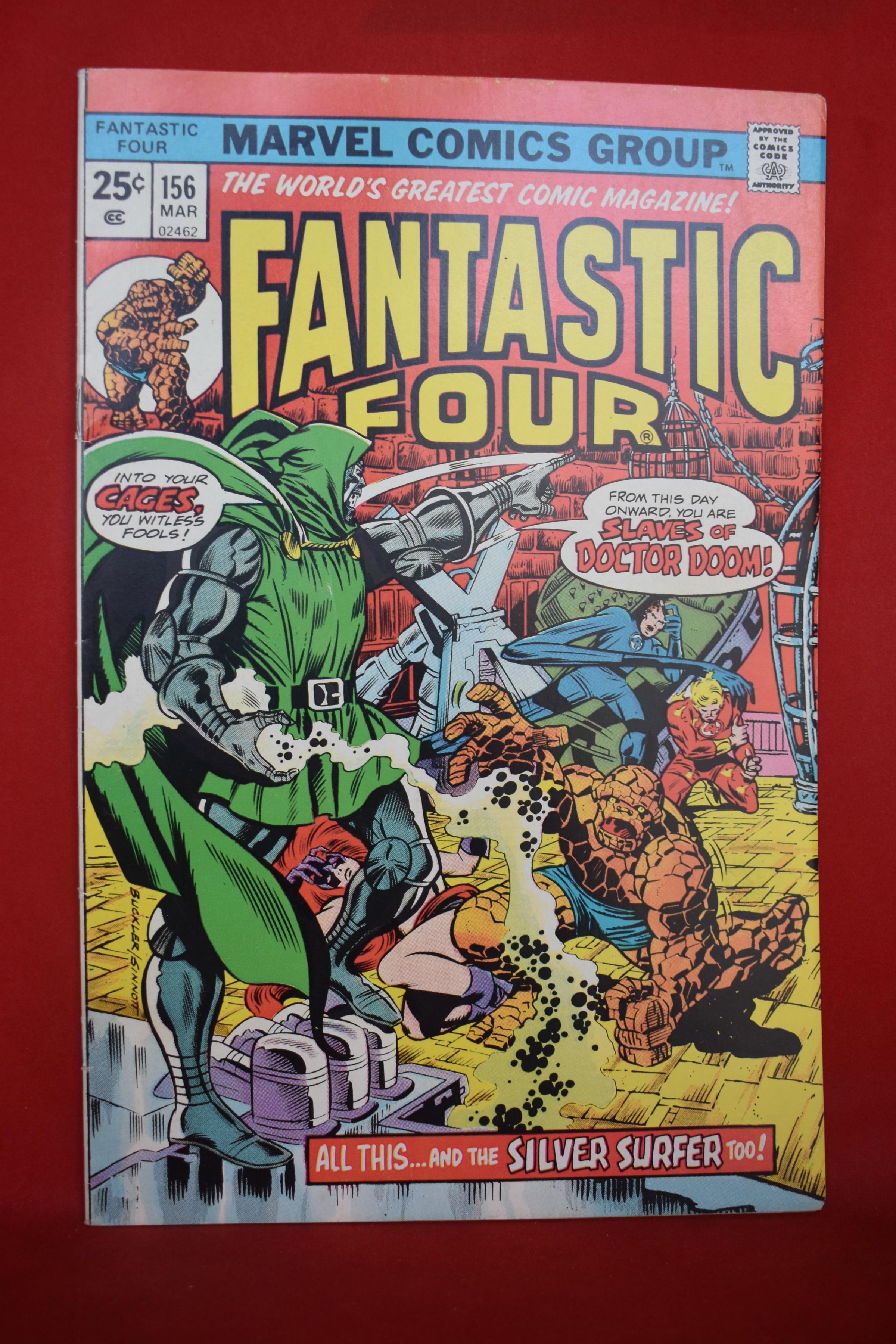 FANTASTIC FOUR #156 | DOCTOR DOOM & THE SILVER SURFER! | RICH BUCKLER - 1974