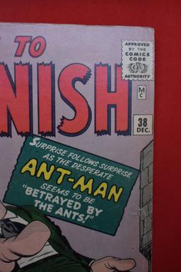 TALES TO ASTONISH #38 | KEY 1ST APP OF EGGHEAD, 4TH APP OF ANT-MAN! | LEE & KIRBY - 1962 - SOLID!