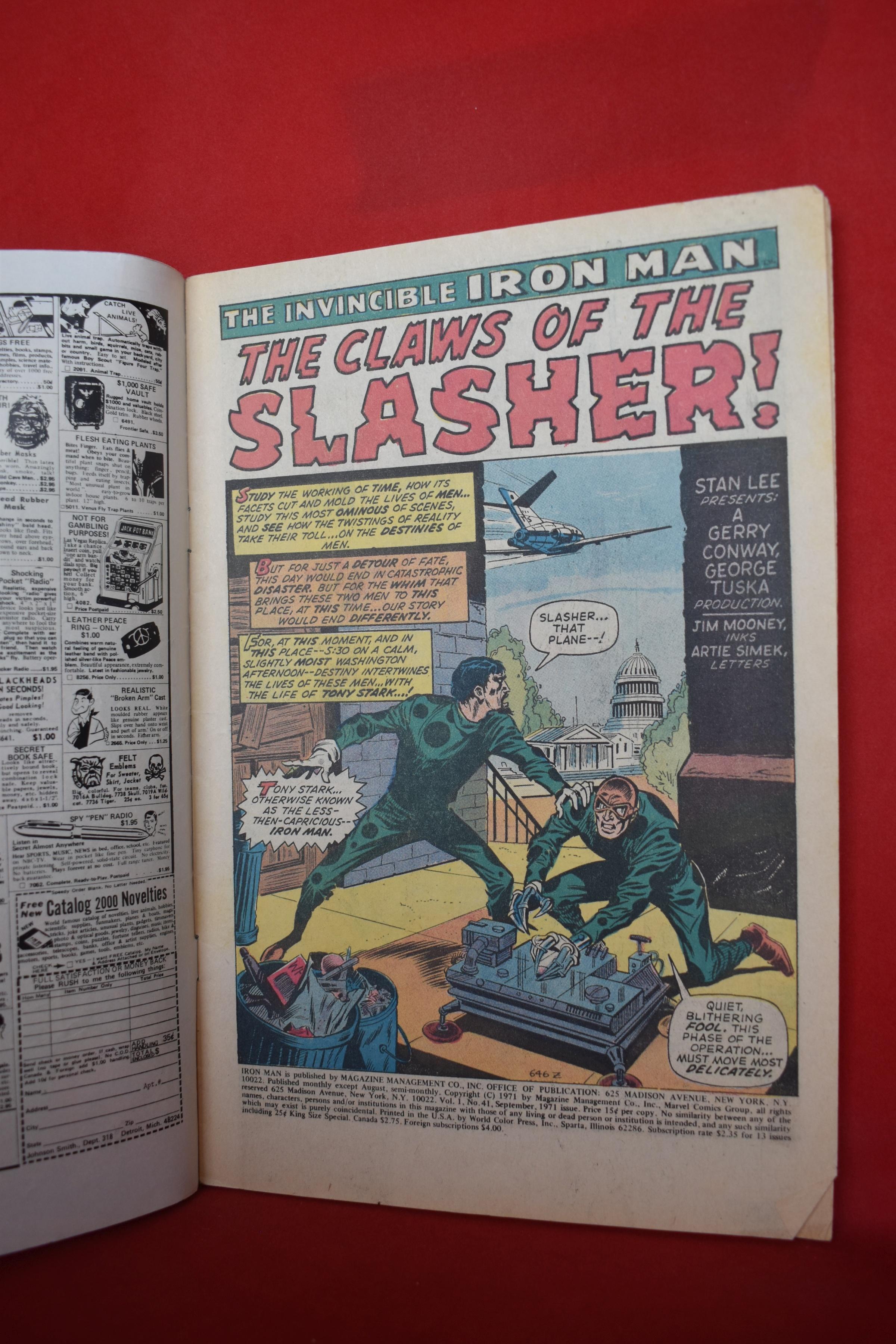 IRON MAN #41 | 1ST APPEARANCE OF THE SLASHER! | *SOLID - CREASING - SEE PICS*