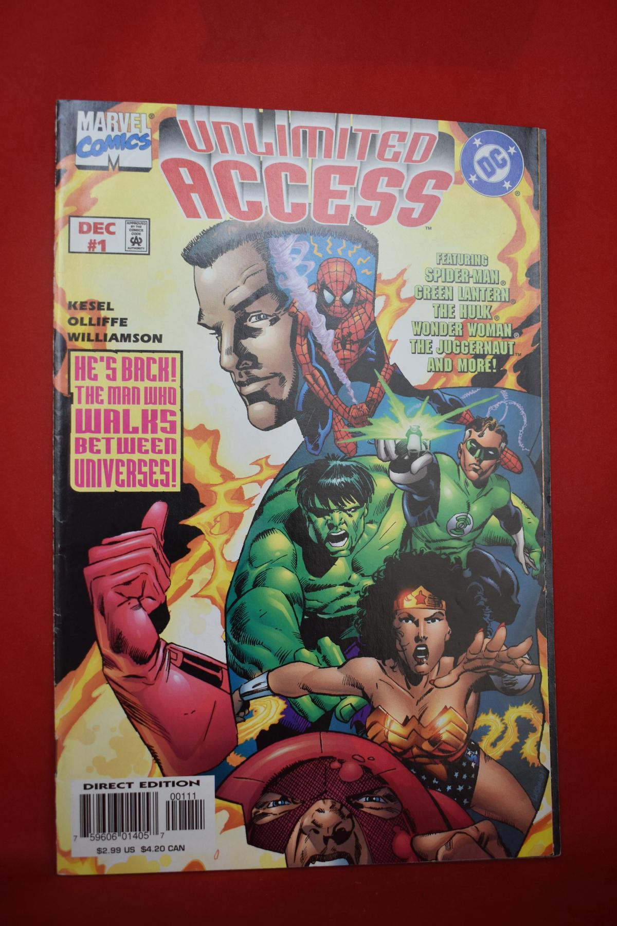 UNLIMITED ACCESS #1 | 1ST ISSUE - MARVEL AND DC CROSSOVER