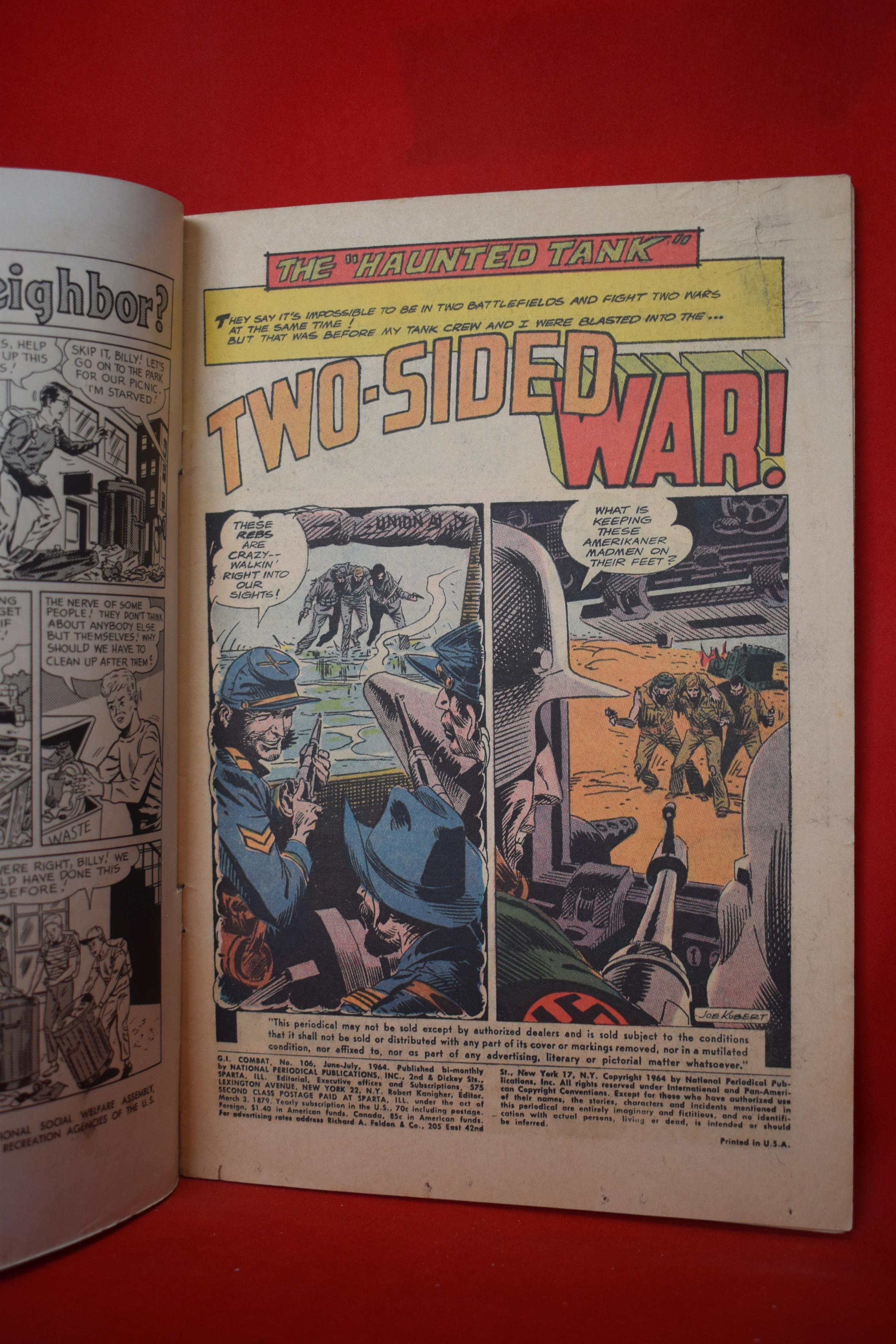 GI COMBAT #106 | THE TWO SIDED WAR! | JOE KUBERT - 1964!