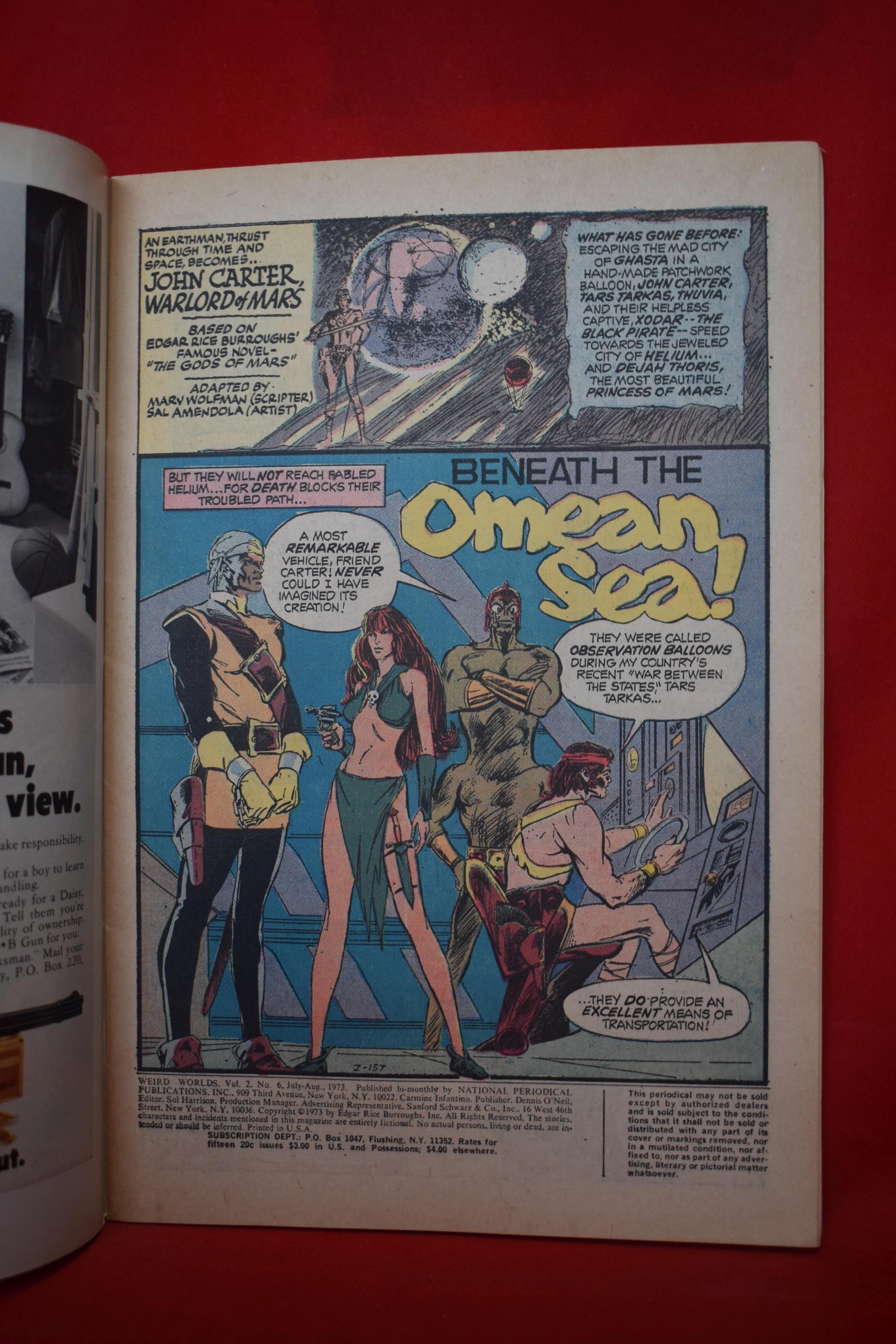 WEIRD WORLDS #6 | JOHN CARTER - BENEATH THE OMEAN SEA | MIKE KALUTA & JACK ADLER - 1973