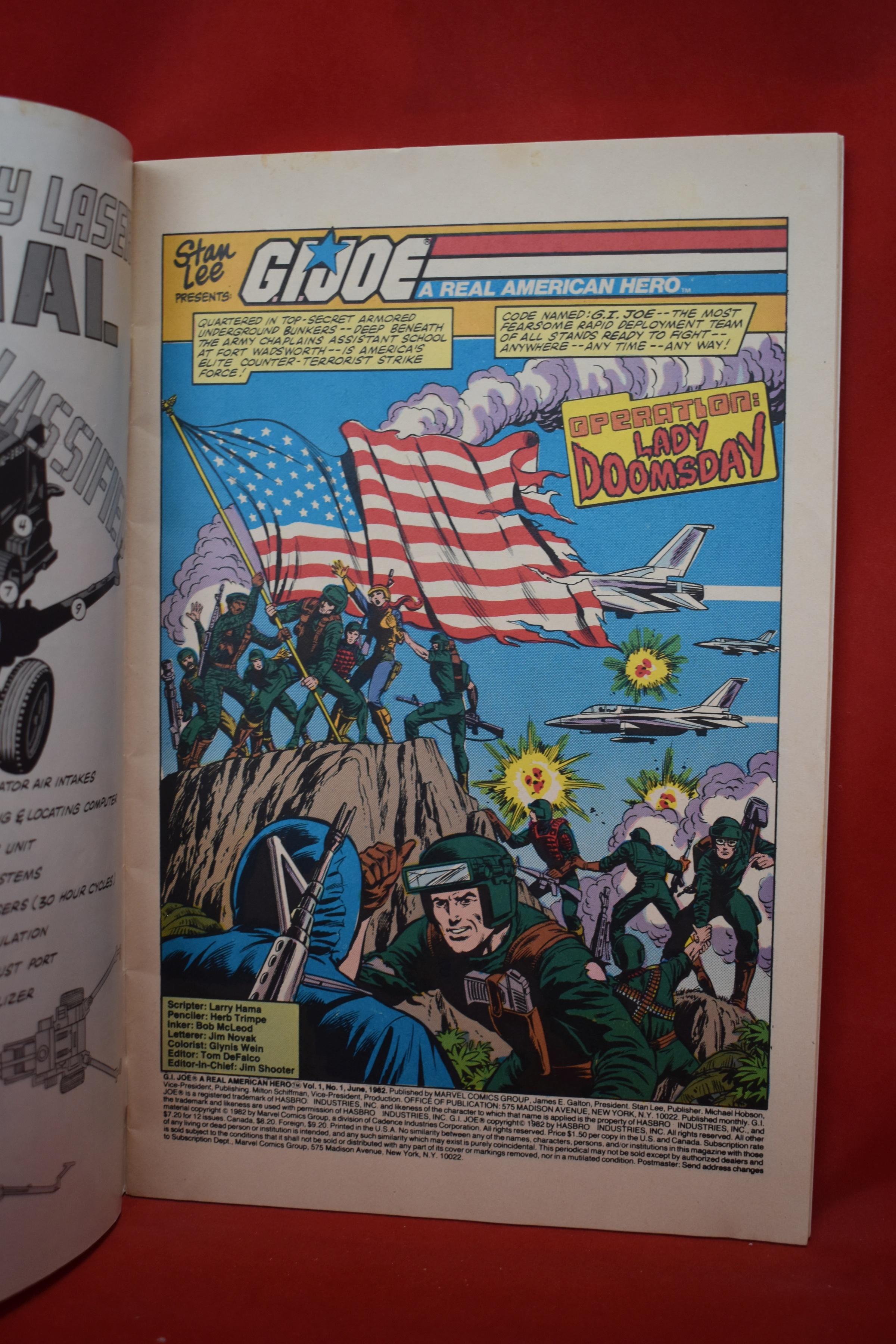 GI JOE #1 | KEY 1ST GI JOE, 1ST SNAKE-EYES, 1ST COBRA COMMANDER - NEWSSTAND!| *BIT OF COVER STAINING