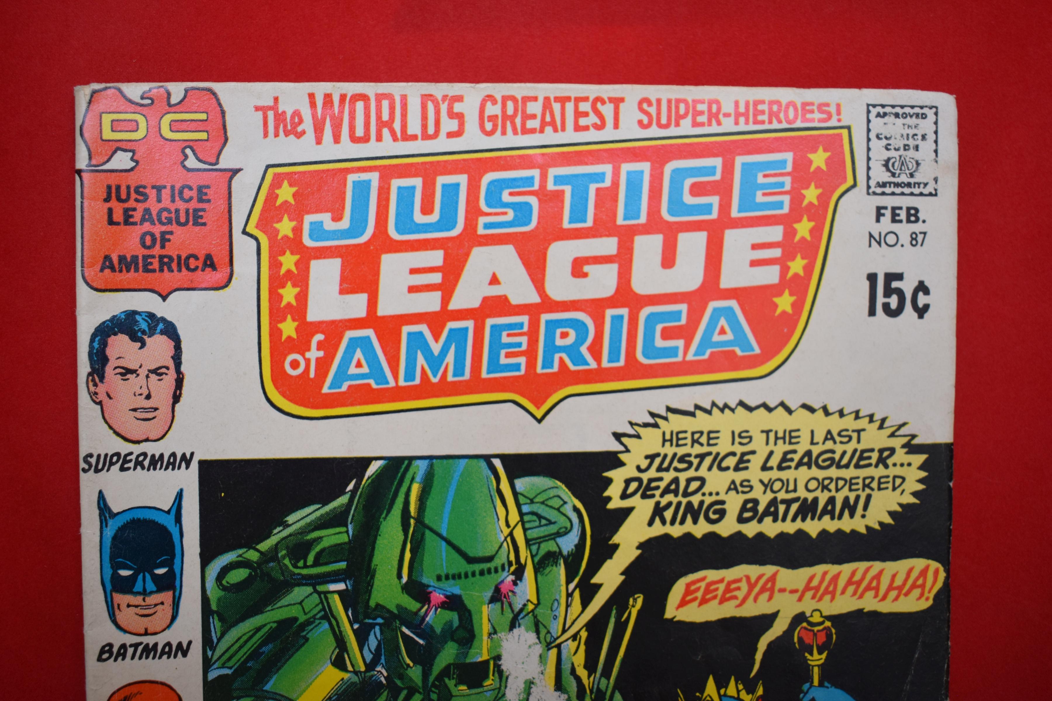 JUSTICE LEAGUE #87 | 1ST APP OF HEROES OF ANGOR | *VERY SOLID - BIT OF COVER DAMAGE - SEE PICS*