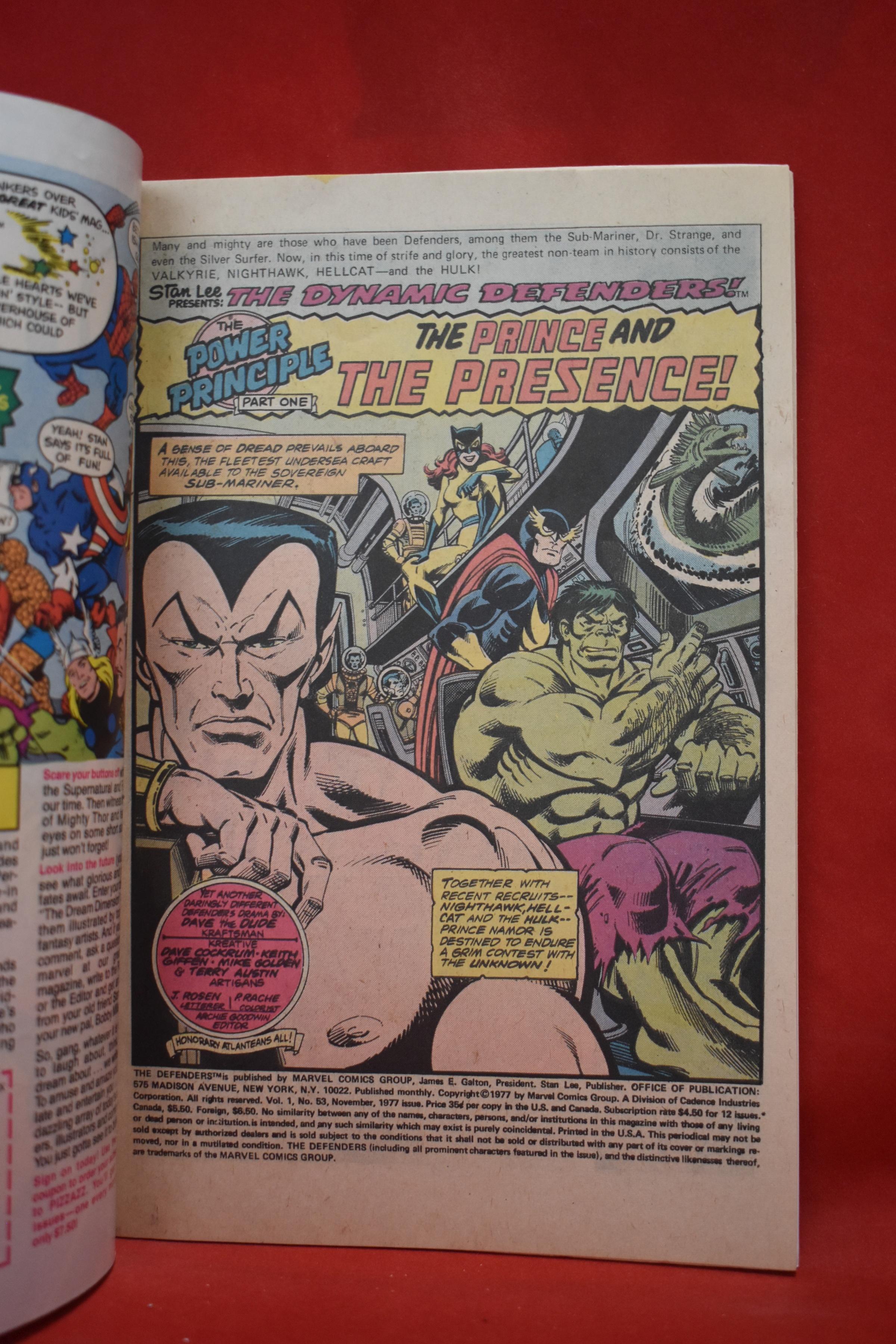 DEFENDERS #53 | 1ST APPEARANCE OF LUNATIK | GEORGE PEREZ - 1977