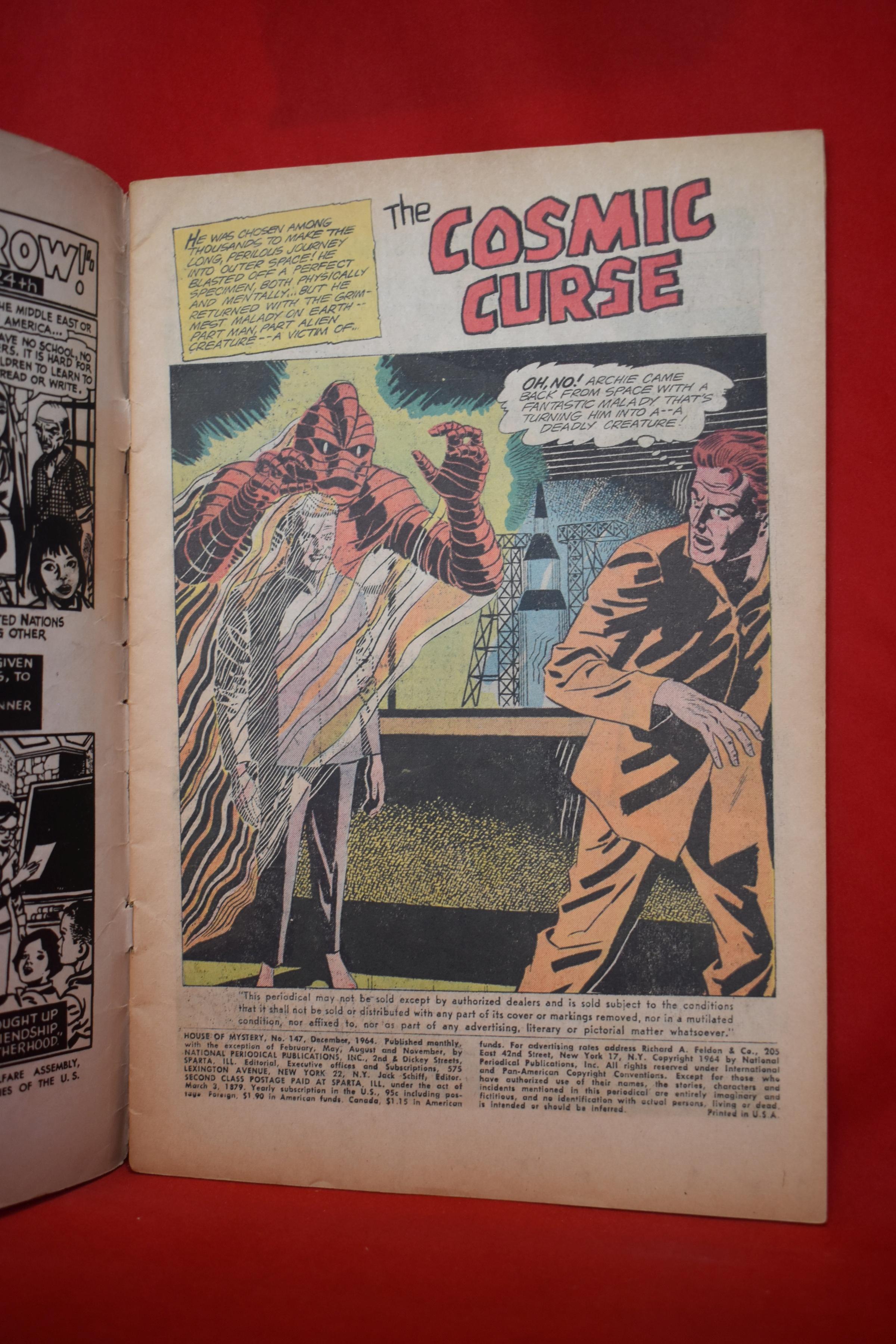 HOUSE OF MYSTERY #147 | MARTIAN MANHUNTER - THE COSMIC CURSE! | *CREASING - BOTTOM CORNER - SEE PICS