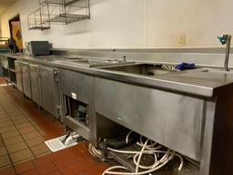 Prep Table with cooler, ice cream freezer and two water dispenser