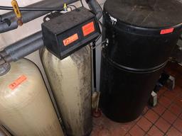 Two water compression tank and softener