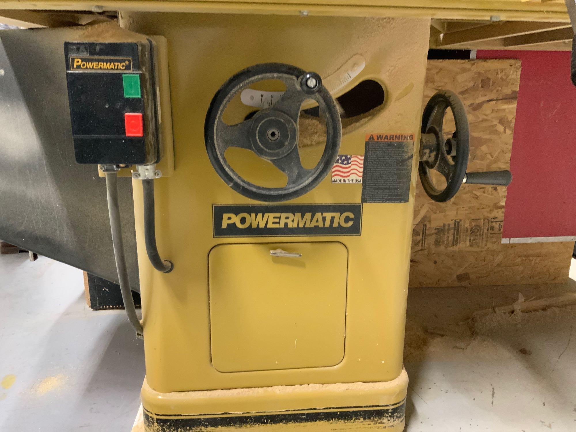 Powermatic Accu-Fence, Commercial grade top saw, single phase, 5 horse power