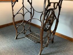 Restaurant Table with antique sewing stand from Julio's restaurant