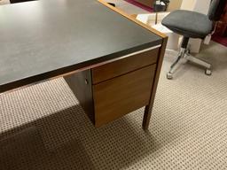 Desk 70 inches wide by 35 inches deep Pickup will be on Monday 3/29 from 1-6 pm at 1324 S. 119th