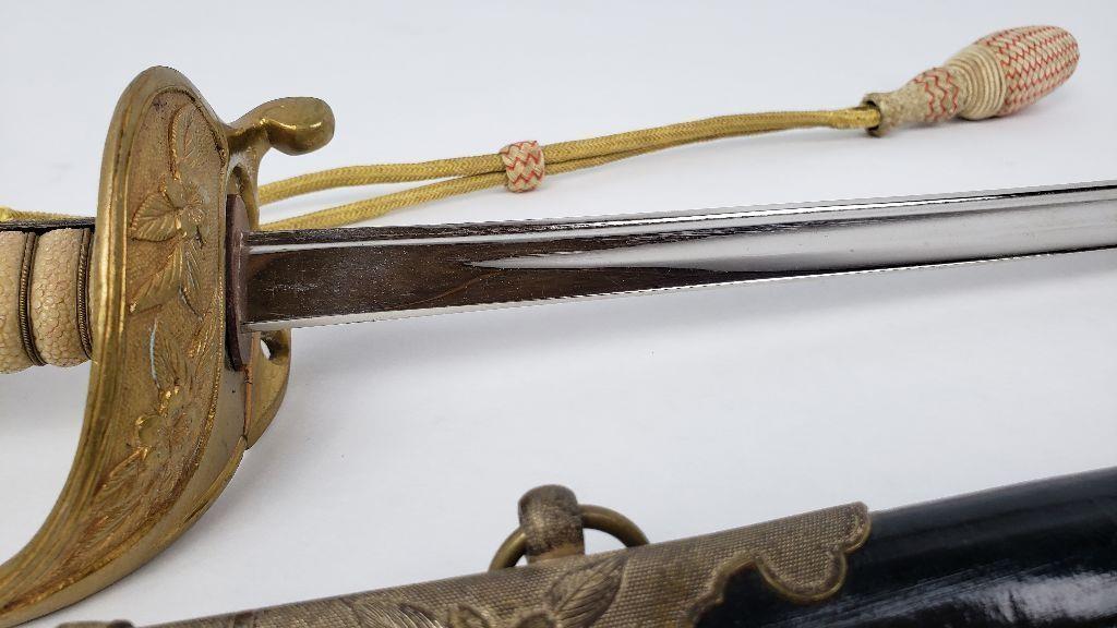 Japanese Naval 1883 Parade Officer Sword W/ Knot
