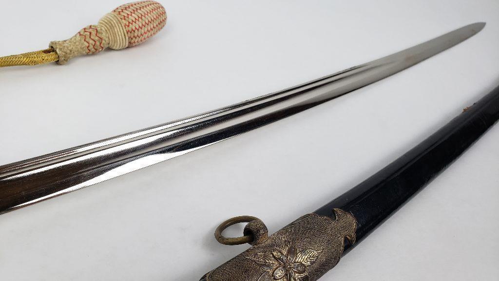 Japanese Naval 1883 Parade Officer Sword W/ Knot