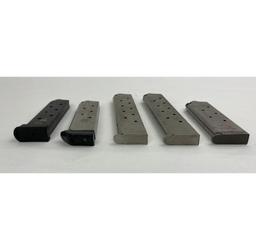 Lot Of 5 Colt 1911 Pistol Magazines