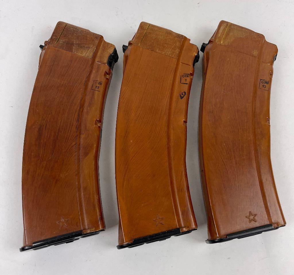 3 Russian Bakelite Ak47 Magazines