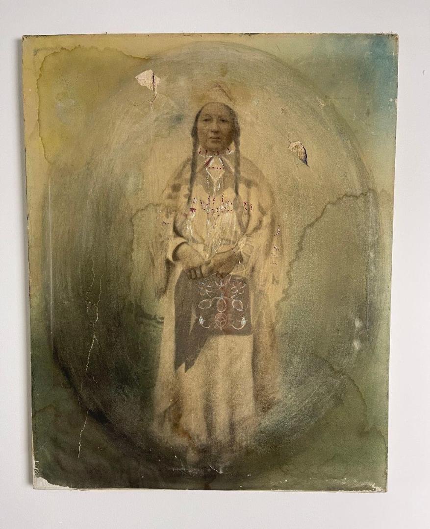 Hand Tinted Photo Umatilla Indian Woman