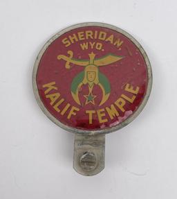 Sheridan Wyoming Shriners License Plate Topper