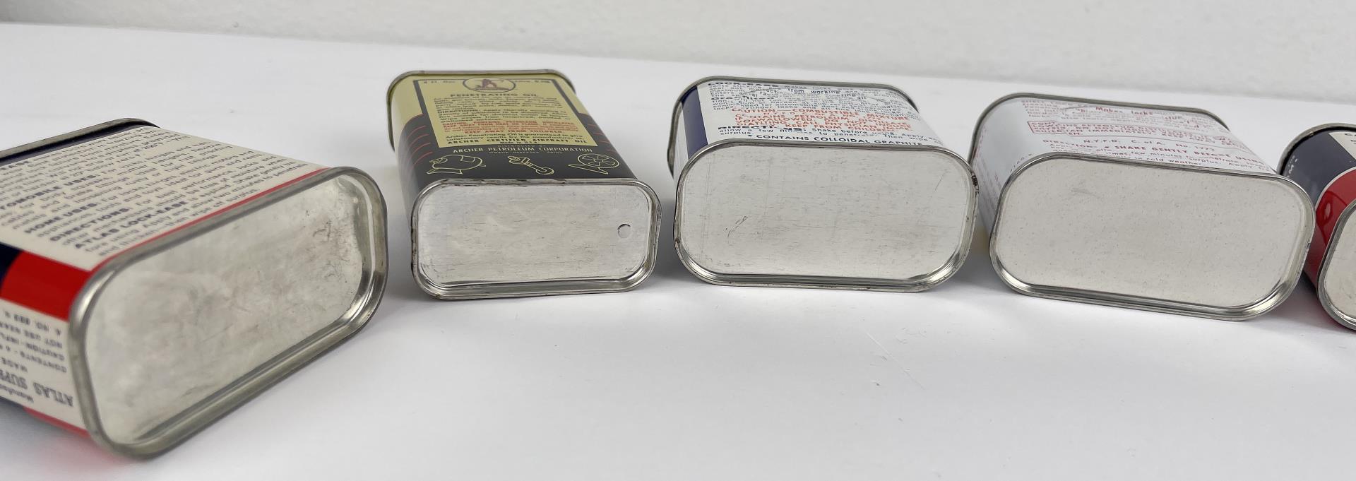 Lot Of Handy Oiler Tin Cans Atlas Lock Ease