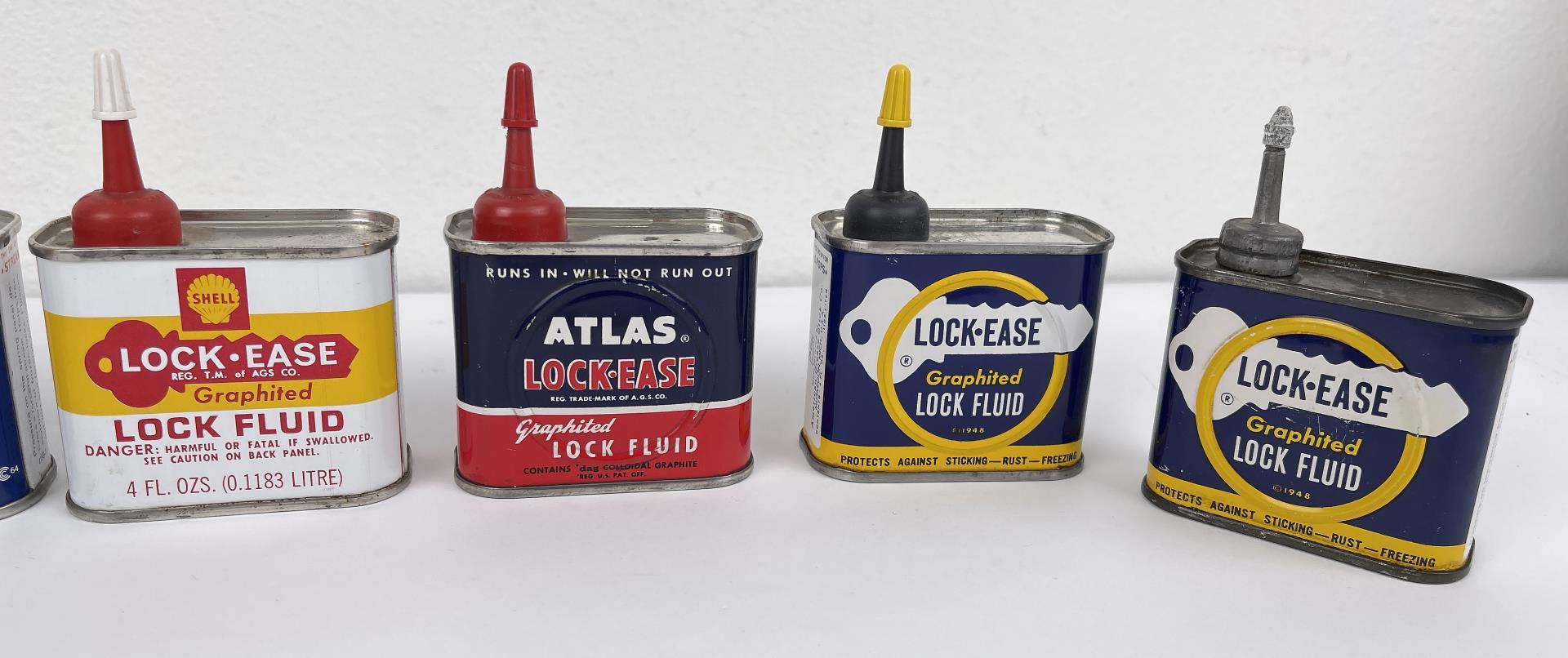 Lot Of Handy Oiler Tin Cans Atlas Lock Ease