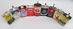 Lot Of Handy Oiler Tin Cans Marathon Texaco Exxon