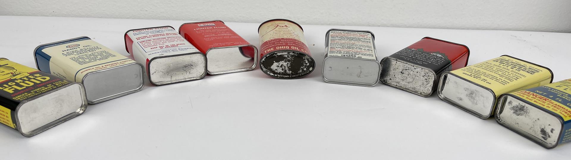 Lot Of Handy Oiler Tin Cans Marathon Texaco Exxon