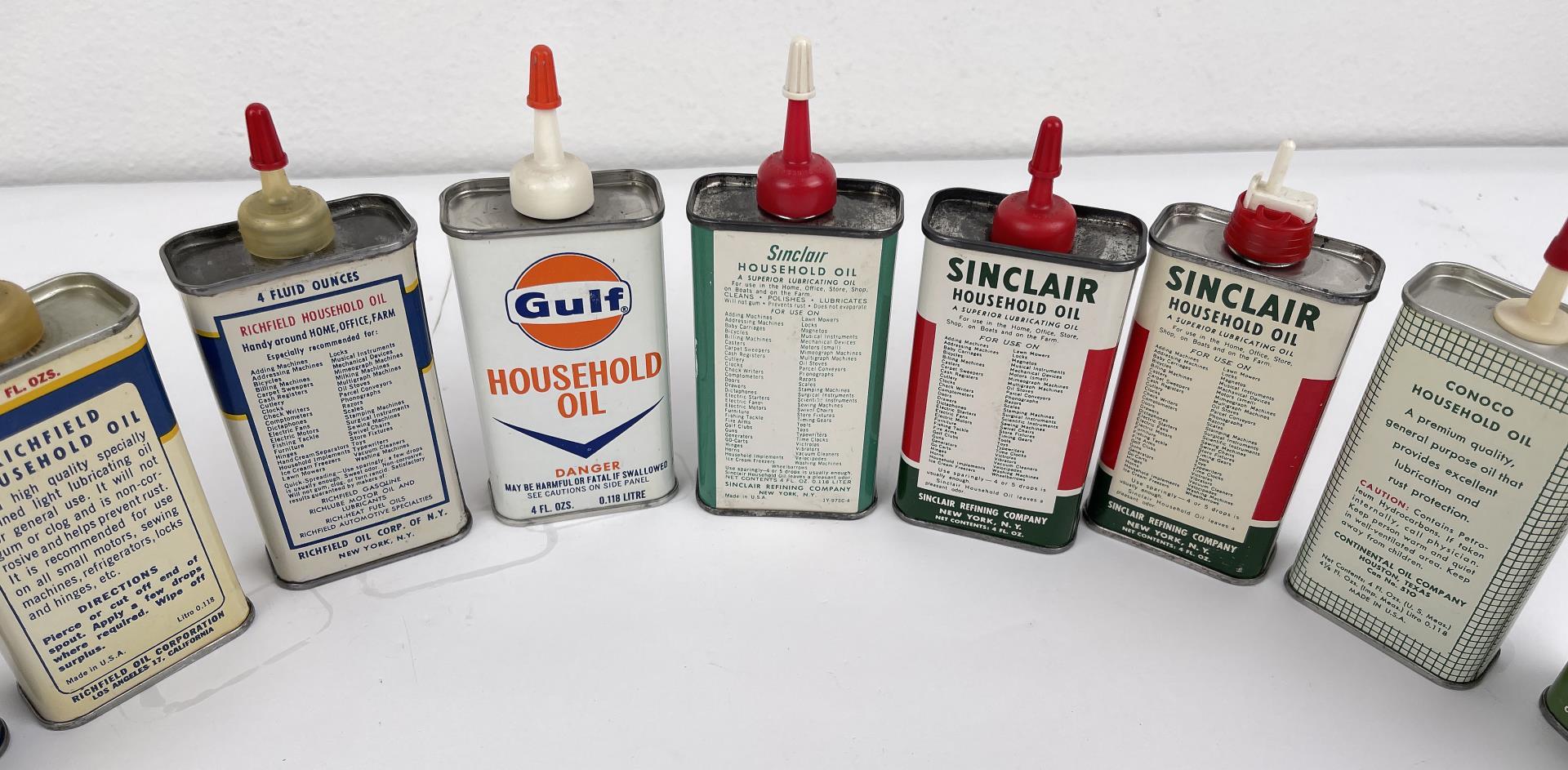 Lot Of Handy Oiler Tin Cans Richfield Sinclair