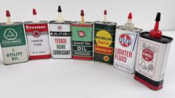 Lot Of Handy Oiler Tin Cans Derby Whiz Texaco