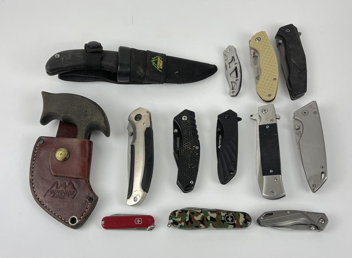 Collection Of Hunting Pocket Knives