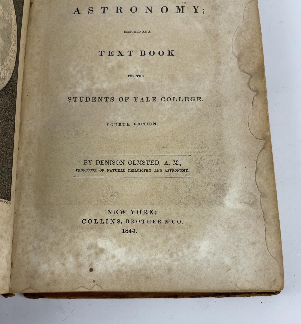 Yale College 1844 Astronomy Text Book Olmstead