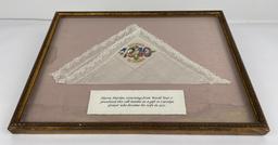 Ww1 French Souvenir Handkerchief W/ History