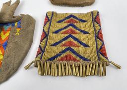 Group Of Indian Beadwork And Rosary