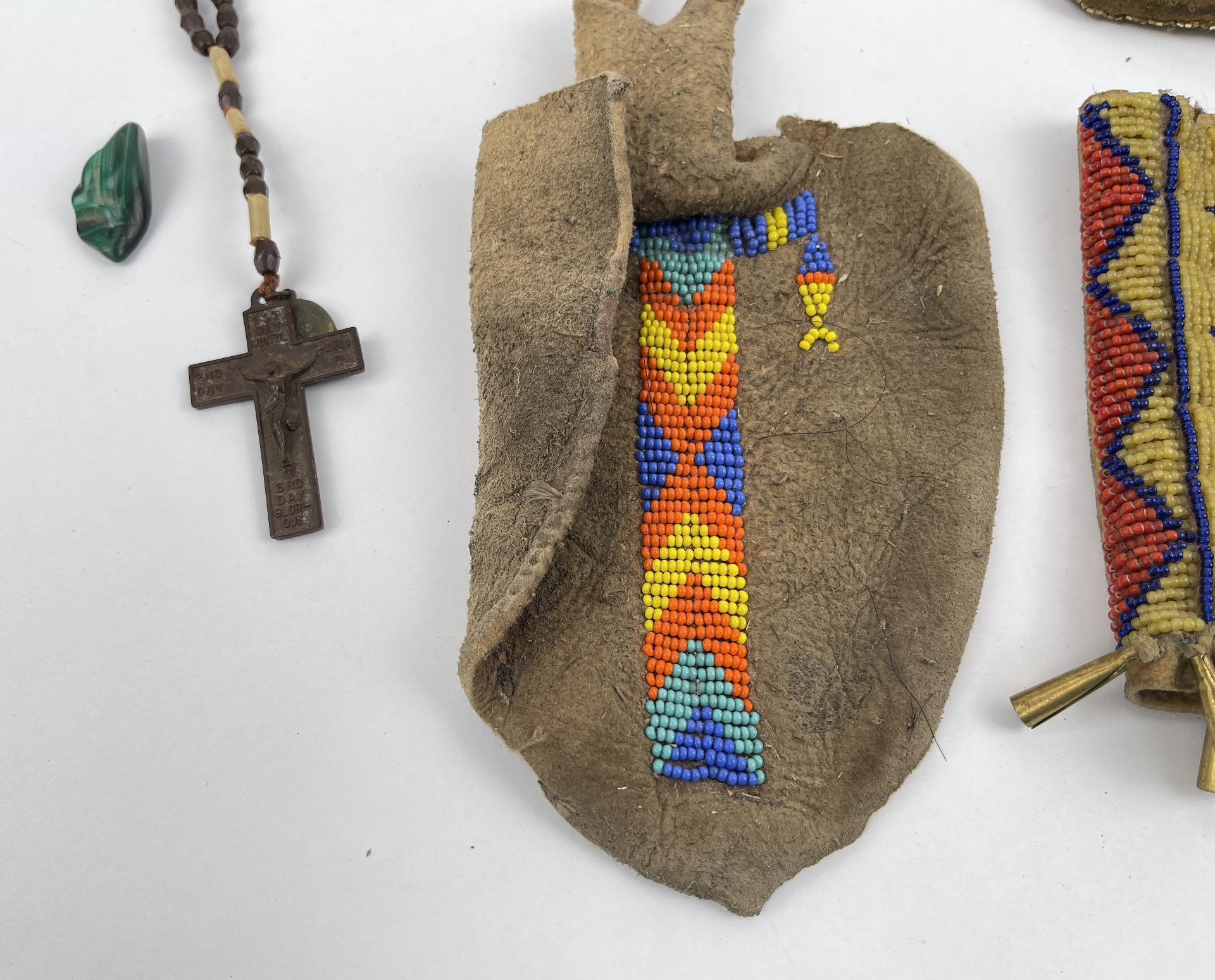 Group Of Indian Beadwork And Rosary