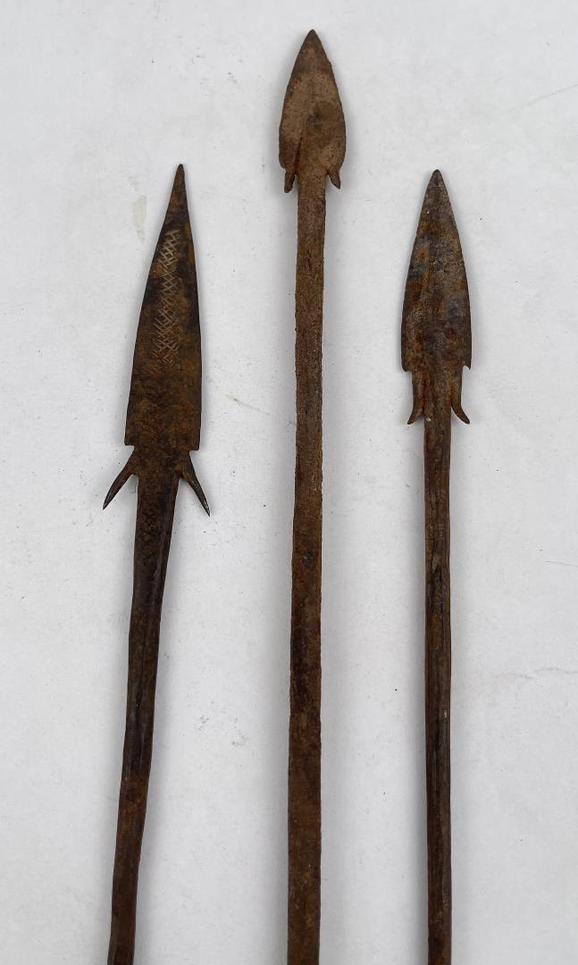 Antique American Indian Iron Lance Points