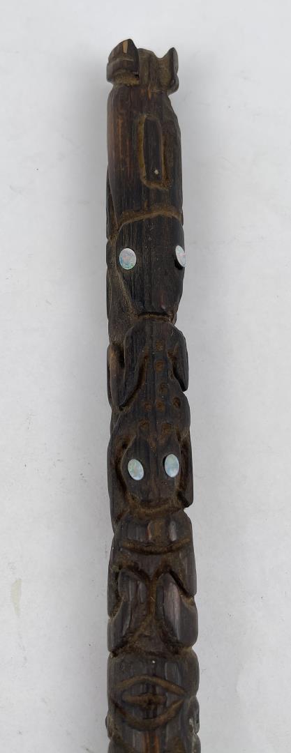 Carved Northwest Coast Indian Talking Stick