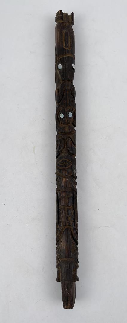 Carved Northwest Coast Indian Talking Stick